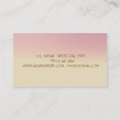 Moderne stijlvolle ombre metallische druppelaars visitekaartje (Achterkant)