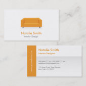 Moderne, stijlvolle Oranje Visitekaartjes voor int (Voorkant / Achterkant)