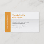 Moderne, stijlvolle Oranje Visitekaartjes voor int (Achterkant)