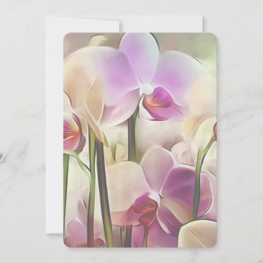 Moderne stijlvolle orchideeën | Jouw naam toevoege Notitiekaartje (Voorkant)