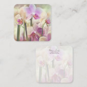 Moderne stijlvolle orchideeën | Jouw naam toevoege Notitiekaartje (Voorkant / Achterkant)