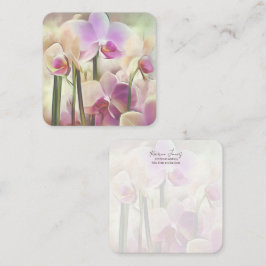 Moderne stijlvolle orchideeën | Jouw naam toevoege Notitiekaartje