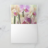 Moderne stijlvolle orchideeën | Voeg uw Initiaal t Notitiekaartje (Binnen)