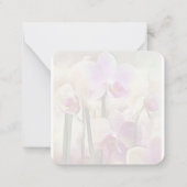 Moderne stijlvolle orchideeën | Voeg uw Initiaal t Notitiekaartje (Achterkant)