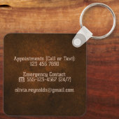 Moderne Stijlvolle Paardendierenarts Promotie Sleutelhanger (Achterkant)