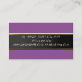 Moderne Stijlvolle Paars -Make-up-Lippenstift Visitekaartje (Achterkant)
