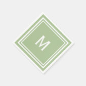 Moderne stijlvolle pagina - Aangepast monogram Servetten (Hoek)