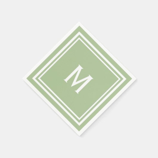 Moderne stijlvolle pagina - Aangepast monogram Servetten (Hoek)