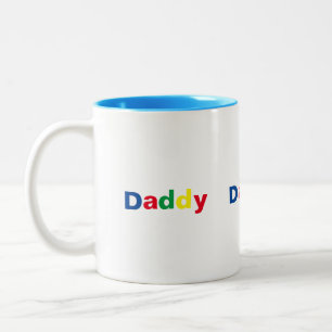 Moderne stijlvolle papa tweekleurige koffiemok