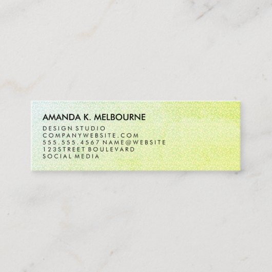 Moderne Stijlvolle Patroon Mini Visitekaartje (Voorkant)