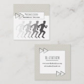 Moderne stijlvolle persoonlijke trainer vierkante visitekaartje (Voorkant / Achterkant)