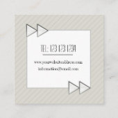 Moderne stijlvolle persoonlijke trainer vierkante visitekaartje (Achterkant)