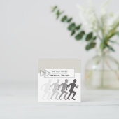 Moderne stijlvolle persoonlijke trainer vierkante visitekaartje (Staand voorkant)