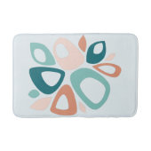 Moderne stijlvolle perzik Blauwgroen zalm Abstract Badmat (Voorkant)