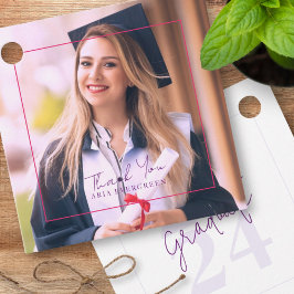 Moderne stijlvolle Photo Afstuderen Envelope Seal Bedankjes Labels