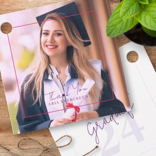 Moderne stijlvolle Photo Afstuderen Envelope Seal Bedankjes Labels