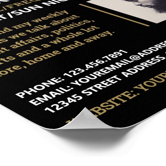 Moderne & Stijlvolle Podcaster, Podcastreclame Poster (Hoek)