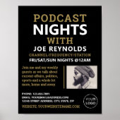 Moderne & Stijlvolle Podcaster, Podcastreclame Poster (Voorkant)