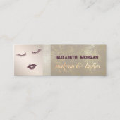 Moderne stijlvolle professional, glitter lips, as mini visitekaartje (Voorkant)