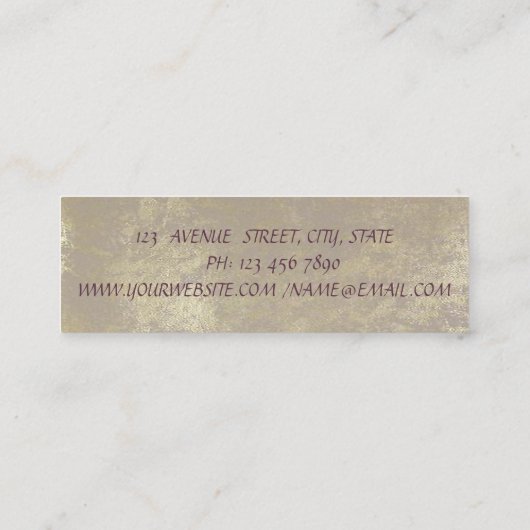 Moderne stijlvolle professional, glitter lips, as mini visitekaartje (Achterkant)