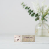 Moderne stijlvolle professional, glitter lips, as mini visitekaartje (Staand voorkant)
