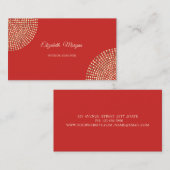 Moderne, stijlvolle Professional, rode, gouden Sti Visitekaartje (Voorkant / Achterkant)