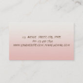 Moderne stijlvolle professional - Waterverf bloeme Visitekaartje (Achterkant)