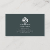 Moderne, stijlvolle, professionele Cyaan Blue Buil Visitekaartje (Achterkant)