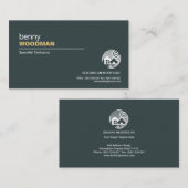 Moderne, stijlvolle, professionele Cyaan Blue Buil Visitekaartje (Voorkant / Achterkant)