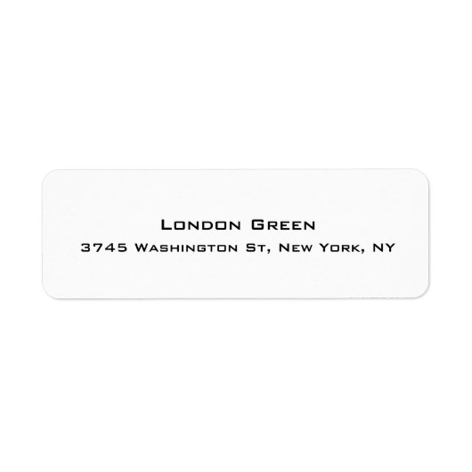 Moderne stijlvolle professionele effen eenvoudige  etiket (Voorkant)