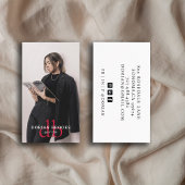 Moderne stijlvolle professionele foto monogram visitekaartje