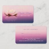 Moderne stijlvolle, professionele Lotus Appointing Afsprakenkaartje (Voorkant / Achterkant)