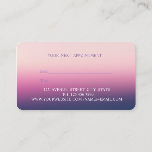 Moderne stijlvolle, professionele Lotus Appointing Afsprakenkaartje (Achterkant)