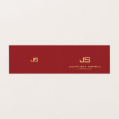 Moderne Stijlvolle Professionele Monogram Boek Vou Visitekaartje (Buitenkant ongevouwen)