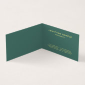 Moderne Stijlvolle Professionele Monogram Boek Vou Visitekaartje (Binnen)