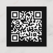 Moderne Stijlvolle QR-code Stijlvol Vierkante Visitekaartje (Voorkant)