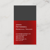 Moderne, stijlvolle Red Grey Fitness Center-sport Visitekaartje (Achterkant)