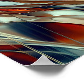 Moderne Stijlvolle Regenboog Abstract Mooie Vrouw Poster (Hoek)