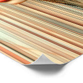 Moderne Stijlvolle Regenboog Abstract Mooie Vrouw Poster (Hoek)