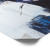 Moderne Stijlvolle Regenboog Abstract Mooie Vrouw Poster (Hoek)