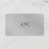 Moderne, stijlvolle rendy Creative Silver Grey Pla Visitekaartje (Achterkant)