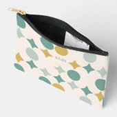 Moderne stijlvolle retro patroon monogram etui (Open)