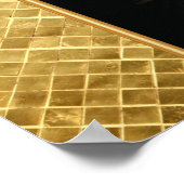 Moderne, stijlvolle, rode glitter lips, zwart-pers poster (Hoek)