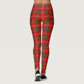 Moderne stijlvolle rode plaid leggings (Achterkant)