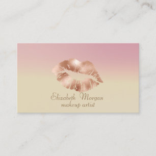 Moderne stijlvolle Roos Gold Lips Visitekaartje