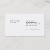 Moderne stijlvolle Roos gouden zwarte strepen Visitekaartje (Achterkant)