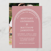 Moderne, stijlvolle Roos voor weddenschappen met o Kaart (Voorkant / Achterkant)