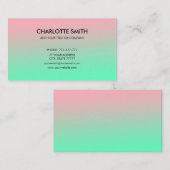 Moderne, stijlvolle roze en groene verloop  visitekaartje (Voorkant / Achterkant)