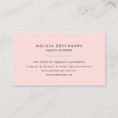 Moderne stijlvolle roze en zwarte Stippen | Gepers Visitekaartje (Achterkant)