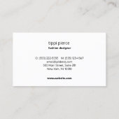 Moderne, stijlvolle, roze Floral Designer Visitekaartje (Achterkant)